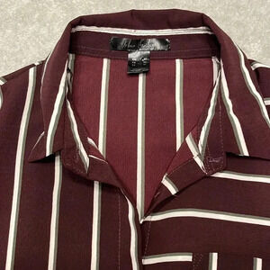 Urban Heritage Oversized Striped Button Down Top Blouse Size M